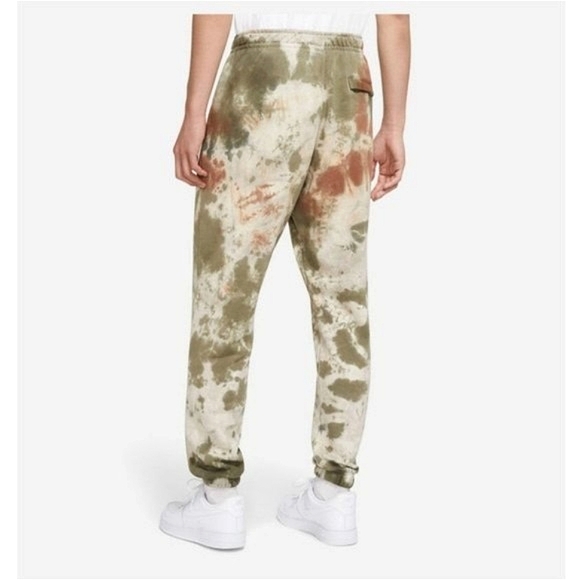 Nike Pants XL XXL Terry Knit Cotton Natural  Tye Dye Lightweight Olive Neutral - Picture 2 of 6